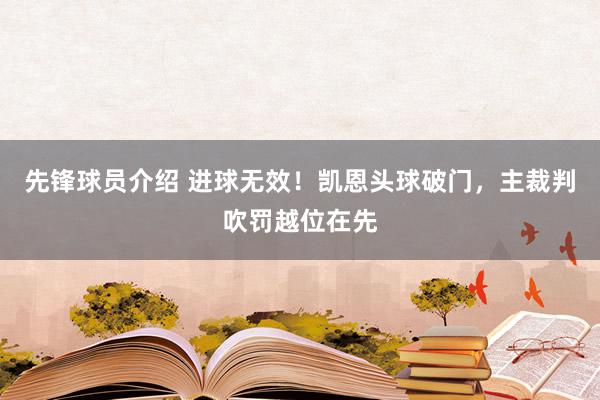 先锋球员介绍 进球无效！凯恩头球破门，主裁判吹罚越位在先