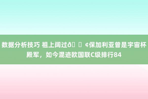 数据分析技巧 祖上阔过😢保加利亚曾是宇宙杯殿军，如今混迹欧国联C级排行84