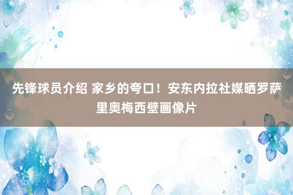 先锋球员介绍 家乡的夸口！安东内拉社媒晒罗萨里奥梅西壁画像片