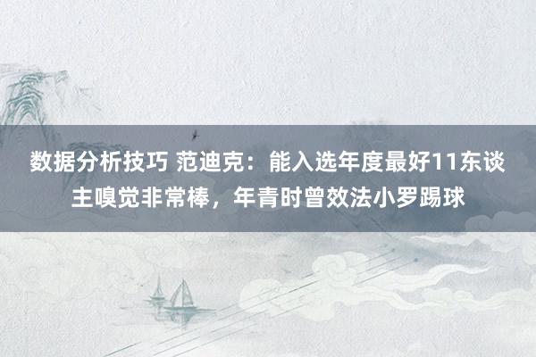 数据分析技巧 范迪克：能入选年度最好11东谈主嗅觉非常棒，年青时曾效法小罗踢球