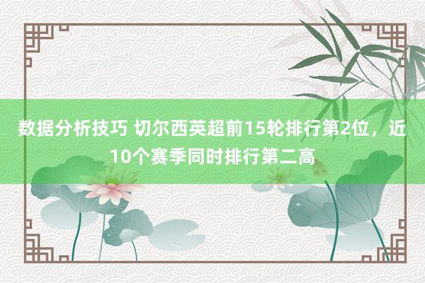 数据分析技巧 切尔西英超前15轮排行第2位，近10个赛季同时排行第二高