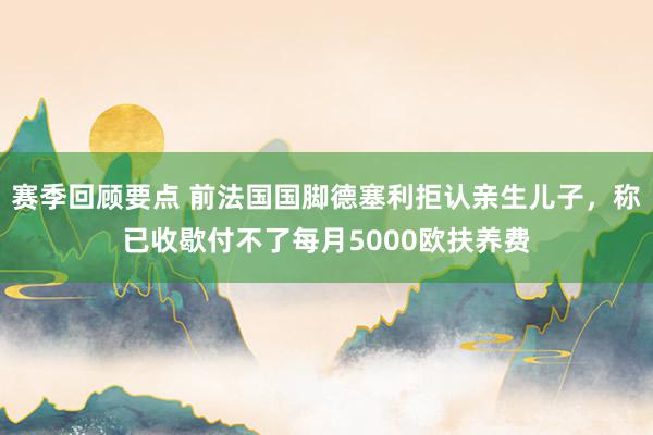 赛季回顾要点 前法国国脚德塞利拒认亲生儿子，称已收歇付不了每月5000欧扶养费