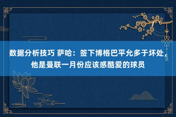 数据分析技巧 萨哈：签下博格巴平允多于坏处，他是曼联一月份应该感酷爱的球员