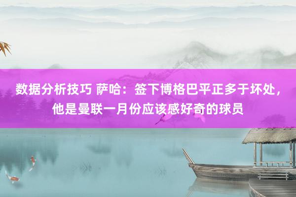 数据分析技巧 萨哈：签下博格巴平正多于坏处，他是曼联一月份应该感好奇的球员