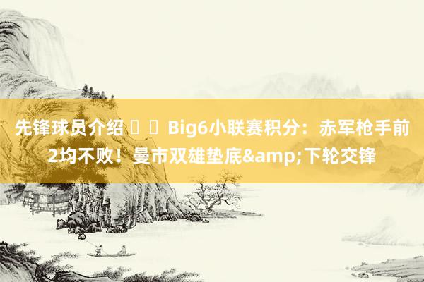 先锋球员介绍 ⚔️Big6小联赛积分：赤军枪手前2均不败！曼市双雄垫底&下轮交锋