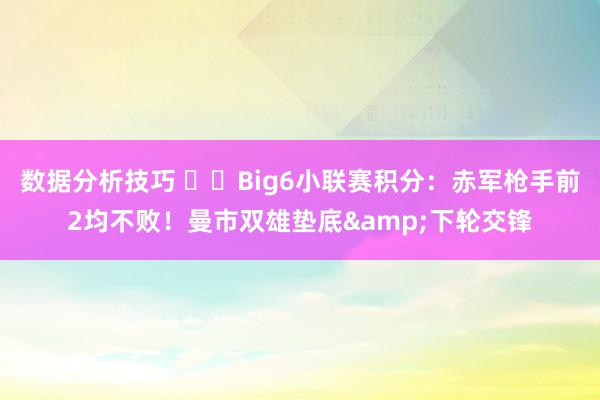 数据分析技巧 ⚔️Big6小联赛积分：赤军枪手前2均不败！曼市双雄垫底&下轮交锋