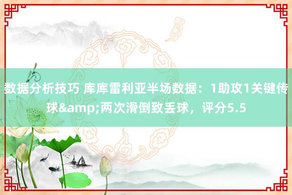 数据分析技巧 库库雷利亚半场数据：1助攻1关键传球&两次滑倒致丢球，评分5.5