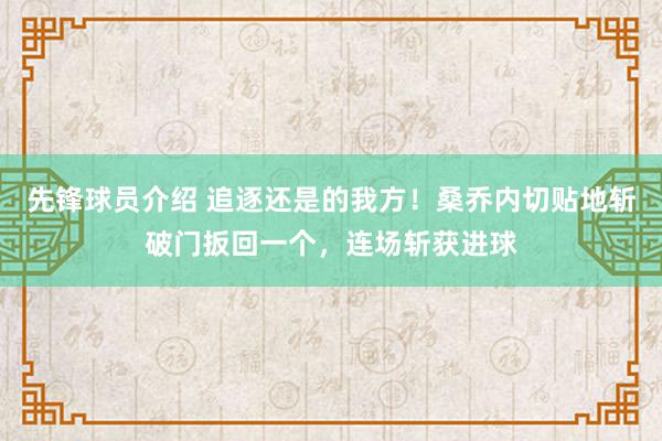 先锋球员介绍 追逐还是的我方！桑乔内切贴地斩破门扳回一个，连场斩获进球